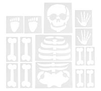 EXCEART 1 lot de 15 pochoirs squelette Halloween pour décoration murale et artisanale.