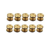 EXCEART 10 Pcs Chicago Vis Ensemble Goujon Rivet Ensemble en Laiton Massif Tournesol pour Ceinture en Cuir Artisanat Bricolage Vêtements Rivet (4Mm)