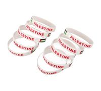 EXCEART 10 Pièces Bracelet en Silicone Drapeau Palestinien pour | Souple et Flexible, Style Unisexe, pour Clubs Scolaires, Lots à Partager, Ambiance Patriotique