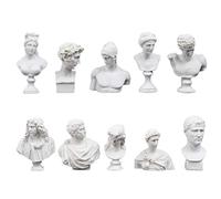 EXCEART 10 Pièces Bustes Grecs en RéSine: Mini Figurine De Mythologie Grecque, Petite Statue De Grec, Buste De RenomméE Mondiale pour La DéCoration De Votre Maison Ou De Votre Bureau