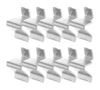 EXCEART 10 Pièces Clips D’étagère en Fer en U, Support Réglable 8mm | Bureaux et Maisons, Maintien Stable des Plateaux, Installation Facile, Couleur Argenté, Usage Archives