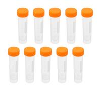 EXCEART 10 Pièces Tube à Centrifuger Éprouvette en Polypropylène 50ml Orange Bouchon à Vis, Étanche et Anti-fuite, pour Stockage de Liquides en Laboratoire
