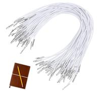 EXCEART 100 Pcs Cordon Élastique avec Embout Métal | Fil Élastique de 28 cm pour Masques et Reliure de Carnets | Lote de Cordons Élastiqu Blancs pour DIY et Loisirs Créatifs