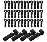 EXCEART 100 Pièces Clip de Ceinture de Sécurité Noir en Plastique Fixation Sécurisée et Durabilité pour Accessoires de Chapeau en Extérieur