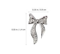 EXCEART 100 Pièces Décorations pour Ongles Nœud 3D Or et Argenté Autocollants pour Manucure Patchs Nail Art Accessoires Nail Art Solide pour Soins des Ongles