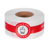 EXCEART 100 Pièces Étiquette de Scellage Autocollante Rouge en Papier pour | Sécurité Alimentaire, Fermeture Simple, pour Boîtes à Gâteaux et Papiers D’emballage, Lot Manuel