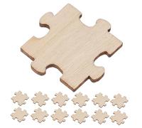 EXCEART 100 Pièces Puzzles Vierges Jetons De Puzzles en Bois Puzzle en Bois Brut Copeaux De Puzzle en Bois Puzzle en Bois Inachevé Décor Rustique De Puzzle Décoration Ornement Boîte Bambou