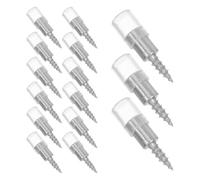 EXCEART 100pcs Chevilles de Support à Vis Autotaraudeuses en Fer avec Manchons en Pvc pour Étagères de Meubles, Capacité de Charge Élevée, Stabilité Améliorée pour Bibliothèque et Armoire