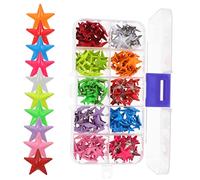 EXCEART 100pcs Rivets en Métal D'étoile pour Créations Bijoux, Clous Décoratifs Robustes Style Punk, Adaptés pour Vestes et Paquet en Cuir, Artisanat Créatif