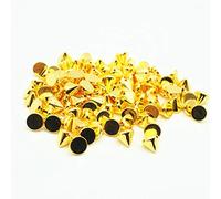 EXCEART 100pièces Perles Espacement Rondes Acrylique Doré Accessoires De Bijoux Pour Bracelet Vêtements Diy Et Embellissement De Sacs
