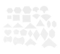 EXCEART 108 Pièces Set de Gabarits en Acrylique pour Patchwork et Quilting, Léger Large Choix de Patrons, pour Amateurs de Couture et Quilting