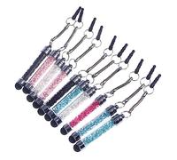 EXCEART 10pièces Stylos Cristal Diamant Stylets Tactiles Capacitifs pour Tablettes Couleurs Assorties Pointe Caoutchouc Souple