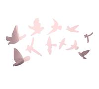 EXCEART 11 Pièces Sticker Mural Oiseau en Acrylique, Décoration Murale D'oiseau Volant, Miroir Acrylique, Autocollant Adhésif, Cuisine et Chambre, Ornement de Noël, pour Femmes