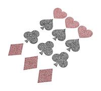 EXCEART 12 Pièces Écussons Thermocollants de Cœur et Carré avec Strass pour Décoration de Vêtements, Autocollants Résistants à Haute Température, Faciles à Utiliser pour Jupes et