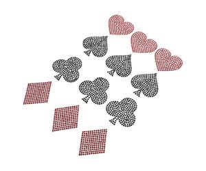 EXCEART 12 Pièces Écussons Thermocollants de Cœur et Carré avec Strass pour Décoration de Vêtements, Autocollants Résistants à Haute Température, Faciles à Utiliser pour Jupes et
