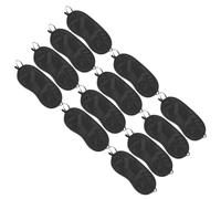 EXCEART 12 Pièces Noir Masque de Sommeil Double Couche, en Satin Polyester | Portable, Bloque la Lumière et Limite les Fuites, pour Longs et Chambres