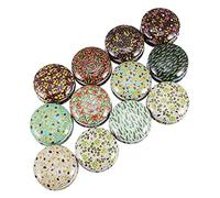 EXCEART 12 Pièces Petit Étain Peut Boîte en Métal Bougie Pots Cuisine Cartouche Bougie Conteneurs De Stockage Jarres À Biscuits en Fer Blanc avec Couvercle pour Thé Bonbons Sucre Épices