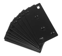 EXCEART 12 Pièces Plaque Métallique Noire en Acier Inoxydable Trous Multiples, Support de Fixation Solide pour Assemblage de Meubles, Design Plat Droit Résistant et Solide