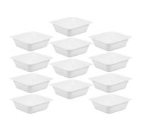 EXCEART 12 Pièces Plateau de Rangement Scolaire en Plastique Blanc | Organisation D’activités en Classe, Surface Lisse, pour Perles et Peinture, Format Compact, Facile à Ranger