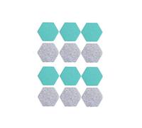 EXCEART 12 Pièces Tableau Des Messages Tableau D'affichage En Lin Panneau De Liège Décoratif Carreaux De Mur Hexagone Stickers Muraux Hexagone Feutre Support Mural Sans Cadre Bureau