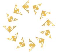EXCEART 12pcs Stickers Muraux Miroir en Acrylique Doré Angle Design Gain de Place pour Décoration Intérieure Salon Installation Facile
