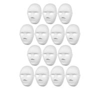 EXCEART 14 Pièces Masque Cosplay Vierge en Papier Mâché, Bandé Élastique | Surface Blanche Lisse Prête à Peindre, Léger et Respirant, pour Acrylique, Colle, Festivals et Spectacles