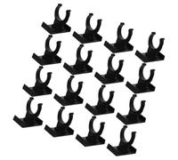 EXCEART 16 Pièces Clips de Fixation en Plastique Noir | PP Renforcé, Montage sans Outil, Compensation des Irrégularités du Sol, pour Meubles et Plinthes
