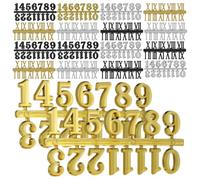 EXCEART 18 Pcs Kit de Chiffres D'horloge Accessoires de Remplacement Créatifs en Plastique Chiffres Arabes et Romains Solide pour Réparation et Décoration Intérieure