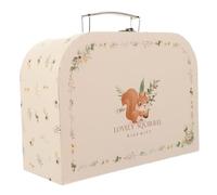 EXCEART 1pièce Boîte De Rangement Décorative Papier Petite Valise à Poignée Pour Mariage Anniversaire Et Coffret Vintage Pour Décoration Intérieure
