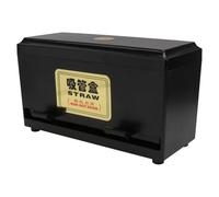 EXCEART 1pièce Boîte de Rangement pour Pailles de Restaurant Distributeur de Pailles de Bureau avec Sortie Ajustable Pratique pour Snack Café et Restauration Rapide