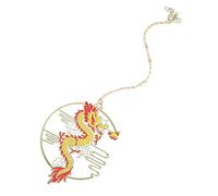 EXCEART 1pièce Marque-page Métal Dragon Au Style Chinois Classique Accessoire De Lecture Chic Avec Pendentif Pour Amateurs De Culture