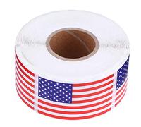 EXCEART 1rouleau Autocollants Drapeau Américain Gommettes Autocollantes Carrées Pour Décoration Pour Arts Et Artisanat Mariages Et Fêtes