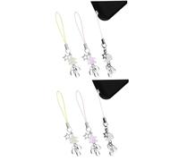 EXCEART 2 Ensembles Bracelet De Téléphone Avec Breloque De Violet Vert Dragonne Pratique Pour Smartphone Accessoire Et Durable Pour Femmes Et Filles 3 Pièces * 2