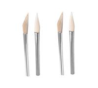EXCEART 2 Ensembles Couteau De Polissage Outil Bijoux Grattoir Carbure Brunisseur De Polissage D'agate Trousse Perles Poêle Brunissoir Anneaux Brunisseurs Acier Inoxydable 2 Pièces * 2