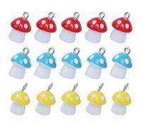 EXCEART 2 Ensembles Pendentif Petit Champignon Charbons Shavkat Breloque Trucs De Champignons Mini-champignons Fabrication De Bracelet Pendentif Fabrication De Collier Résine 15 Pièces * 2