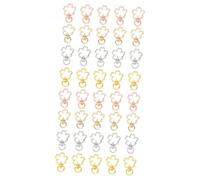 EXCEART 2 Ensembles Porte-clés Fleur De Cerisier Spécial Matériel D'artisanat Pendentifs Porte-clés Bricolage Accessoires Photo Accessoire Sacs Décor Porte-clés Alliage 20 Pièces * 2