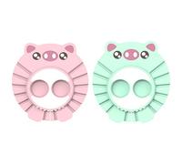 EXCEART 2 Pcs Bébé Chapeau Shampooing Cap Visière Chapeau Cochon Motif Enfants Bonnet De Eva Shampooing Cap Pour Bambin Enfants Bébé