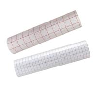 EXCEART 2 Pièces Autocollant de Transfert à Grille, Film Transparent | Deux Stickers Inclus, Lignes de 12mm, Base Blanche, pour Vinyles et Casquettes
