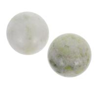 EXCEART 2 Pièces Balle de Massage Chinoise Boule de Jade 5cm en Jade, Main, Relaxation des Articulations, avec Boîte de Rangement, pour Exercices des Doigts et Contemplation
