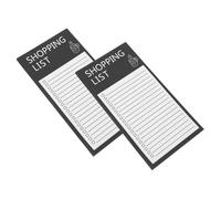 EXCEART 2 Pièces Bloc-notes Magnétique Réutilisable avec Autocollants en Anglais pour Organisation du Frigo et Courses, Papier, Planificateur Pratique pour Shopping