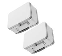 EXCEART 2 Pièces Boîte à Sandwich Rectangulaire à Charnière en Fer-blanc