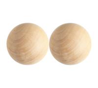 EXCEART 2 Pièces Boules en Bois Naturel Beige 7 Cm Sphères Rondes Stables Faciles à Travailler pour Projets Artistiques et Assemblages de Modèles DIY