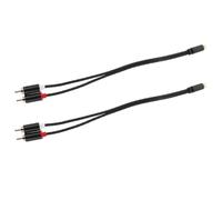 EXCEART 2 Pièces Câble Adaptateur Audio Y Femelle vers Double Mâle Plaqué Or pour Voiture Séparateur Court Fiable pour Système Audio Auto