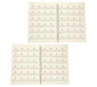 EXCEART 2 Pièces Carnet de Tablature de Guitare, Carnet de Notation Musicale avec Schéma D’accords, 6 Cordes, Noir, Papier Pp et Métal, 2 Cahiers de 50 Pages, pour Débutants et Musiciens,