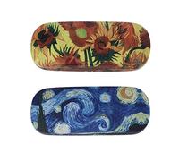EXCEART 2 Pièces Coque Rigide Lunettes de Soleil Étui Peinture à L'huile Motif Coquille de Palourdes Lunettes Boîte Étui de Rangement pour Lunettes de Soleil Et Lunettes