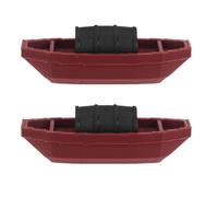 EXCEART 2 Pièces Miniature Sailing Boats Vintage Plastic Small Boat Ornaments for Desktop Micro Landscape Table Decoration