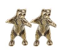 EXCEART 2 Pièces Statue d'ours en Petite Figurine Décorative de Bureau