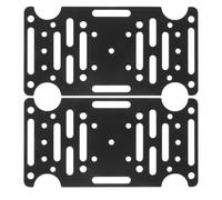 EXCEART 2 Pièces Support de Boîte aux Lettres en Acier au Carbone, | Fixation sur Poteau, Trous Multiples et Ancrages Prépercés, pour Surfaces en Ciment ou Pierre