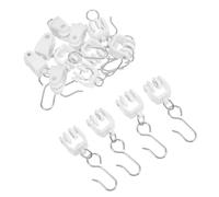 EXCEART 20 Ensembles de Crochets et roulettes pour Tringles à Rideaux en Plastique Résistant, Fonctionnement Silencieux, Adaptés aux Chambres et Pièces à Vivre