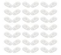 EXCEART 20 paires Plaquettes Nez Lunettes Antidérapantes Silicone pour Lunettes Vue et Soleil Coussinets Nez Confortables et Durables pour Montures Plates